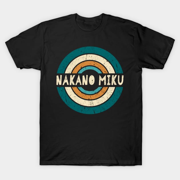 Retro Styles Miku Name Birthday 70s 80s 90s Circle T-Shirt by Amir Dorsman Tribal